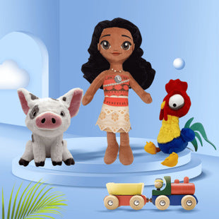 Cross-border new moana plug ocean strange pet pig moana princess Han Han Han chicken plush toy doll