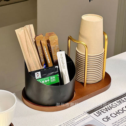High-value Paper Cup Holder Disposable Cup Taker Desktop Coffee Table Storage Rack Tea Cup Coffee Cup Cup Holder