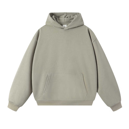 New Style Couple's Loose-Fitting Round-Neck Hooded Sweatshirt, Long-Sleeved Sweatshirt, Heavyweight Pure Cotton 400g Hoodie with Printed Logo