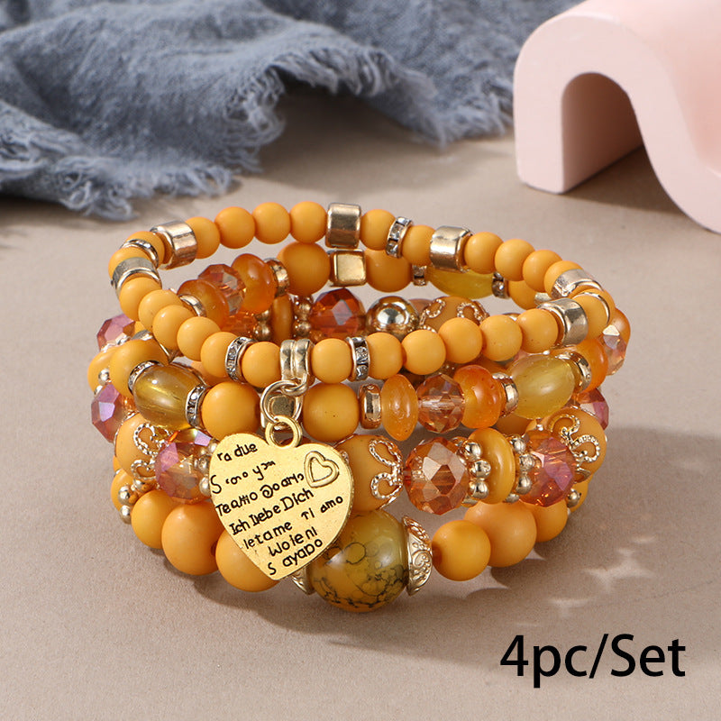 European and American Cross-Border Hot-Selling New Bohemian Bracelets Creative Tassel Multi-Layer Beaded Bracelets Fashion Jewelry