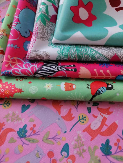 210 Five-Point Pvc Printed Oxford Cloth Christmas Fabric Christmas Tree Packaging Bag Polyester Fabric Christmas Decoration