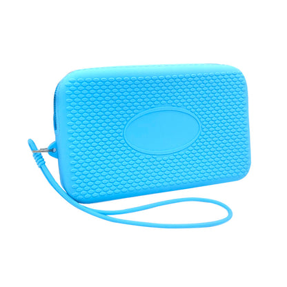 Silicone Square Small Travel Storage Bag with Handle, Customizable Logo, for Storing Miscellaneous Items, Toiletries, and Coins