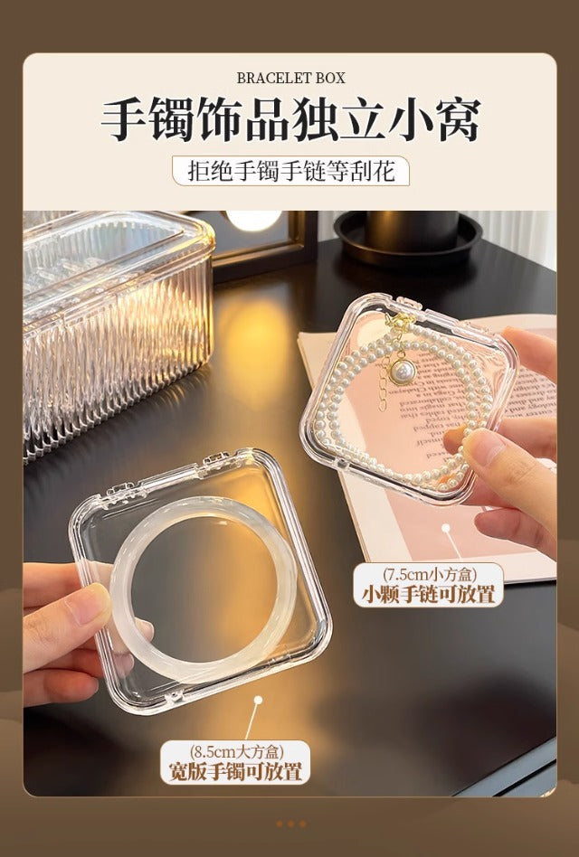 Bracelet Storage Box Transparent Anti-Oxidation Portable Crystal Bracelet Jewelry Special Bracelet Jewelry Box