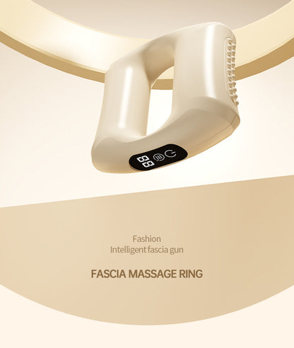 Vibrating Muscle Relaxation Massager, Fat-Burning Mini Fascia Ring, Yoga Fitness USB Rechargeable Fascia Gun, Cross-Border