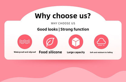 Large-Capacity Rectangular Silicone Cosmetic Bag, Storage Bag, Toiletry Storage Bag, Digital Bag, Travel Bag, Menstrual Bag