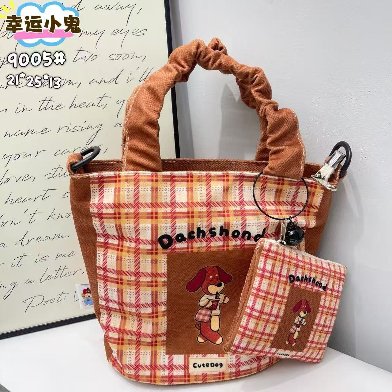 In-Stock New Small Cloth Bag Ins Cute Cartoon Women's Summer Cloth Bag Handbag Casual Tote Bag Upgrade