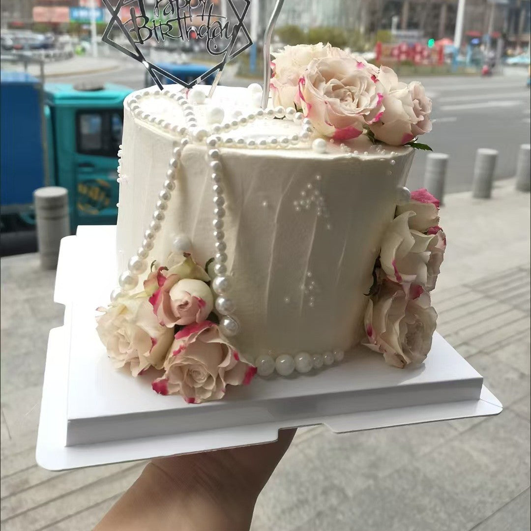 Wholesale bouquet bow jewelry imitation pearl cake decoration bow chain Valentine's Day accessories accessories decoration
