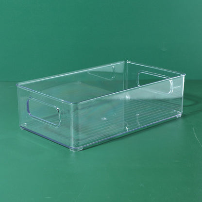 Storage Box PET Transparent Acrylic Rectangular Cosmetic Station Snack Kitchen Sundries Storage Box with Lid