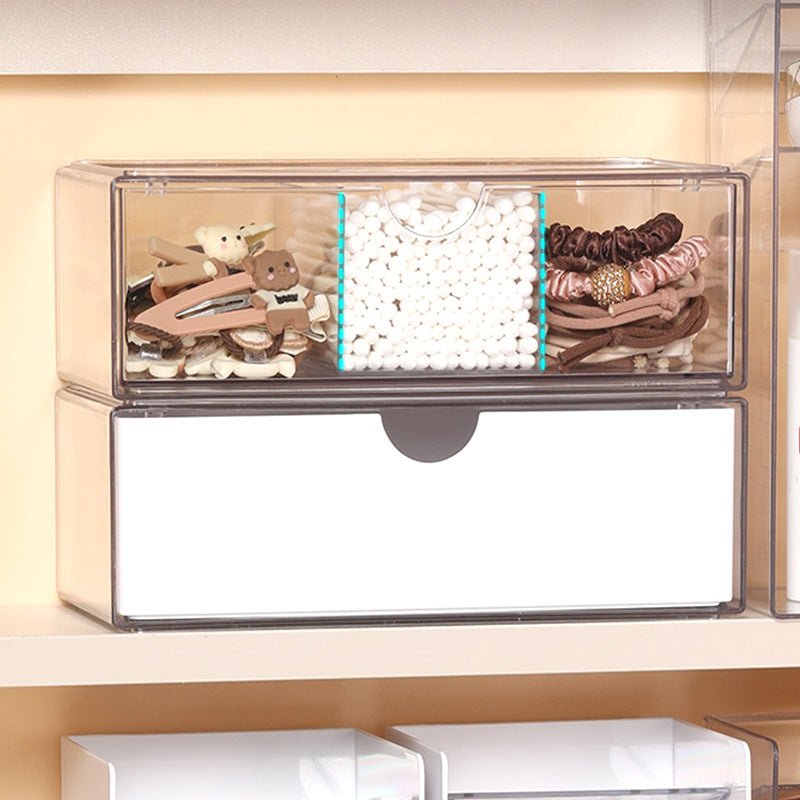 Enlarge 40cm Long Transparent Box Narrow Long Square Storage Box 15cm Wide Water-tight Drawer Finishing