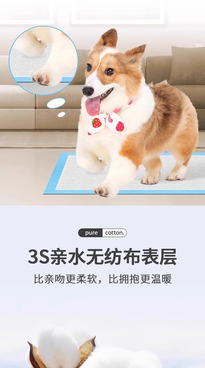 Thickened Bamboo Charcoal Deodorizing Pet Pee Pads, Absorbent Pads for Dogs and Cats, Suitable for Teddy Dogs, Available for Dropshipping