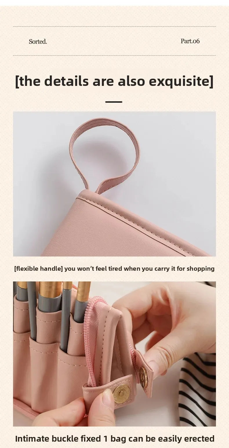 Beilian Makeup Brush Bag Handheld Large Capacity Makeup Brush Storage Bag Portable Tattoo Artist Tool Eyebrow Pencil Bag Wholesale