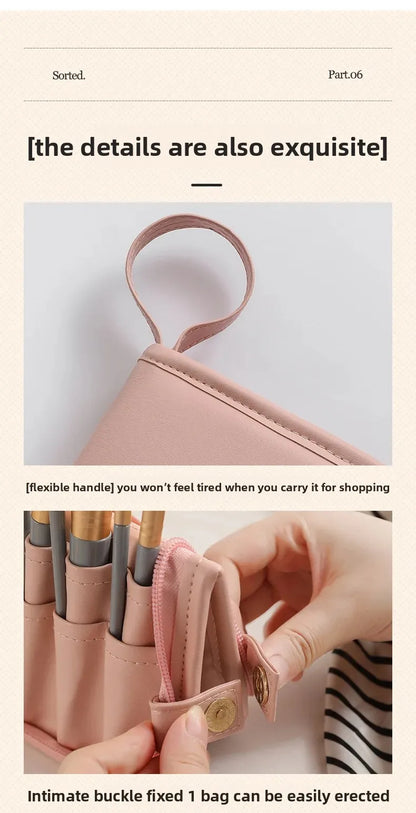 Beilian Makeup Brush Bag Handheld Large Capacity Makeup Brush Storage Bag Portable Tattoo Artist Tool Eyebrow Pencil Bag Wholesale
