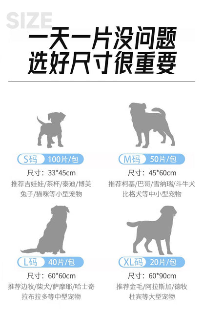 Cross-Border E-Commerce Dog Pee Pads, Thickened Deodorizing Disposable Diapers, Pet Urine-Absorbing Pads for Rabbits and Cats