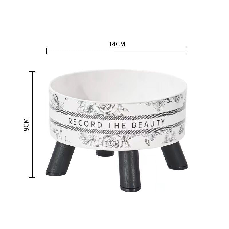 Pet Bowl Anti-overturning Cat Bowl Pet Stainless Steel Dog Bowl Cat Neck Protection High Foot Bowl Dog Food Utensils Cross-border New