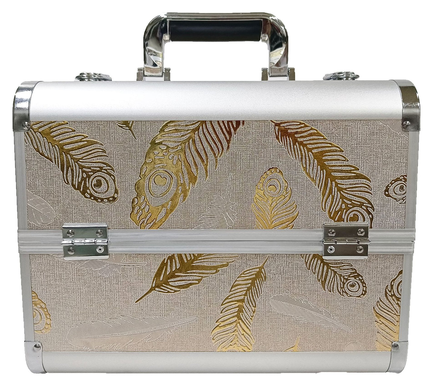 Manufacturer's Ready-Made Wholesale and Retail Professional Makeup Box, Beauty and Manicure Box, Double-Layer Large-Capacity Portable Makeup Box