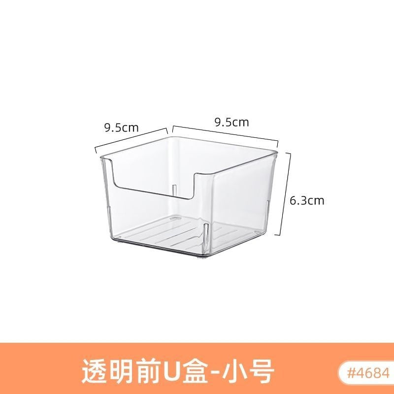 Desktop Storage Box Small Miscellaneous Stationery Sticky Notes Handbook Pencil Transparent Narrow Long Storage Storage Box