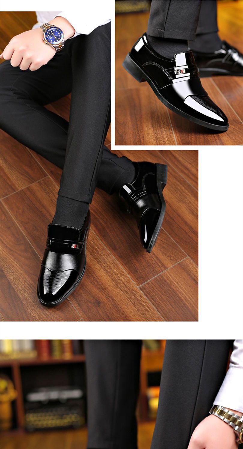 [100% cowhide] special clearance processing suit men's leather shoes thick bottom authentic cowhide shoes men's shoes dad shoes