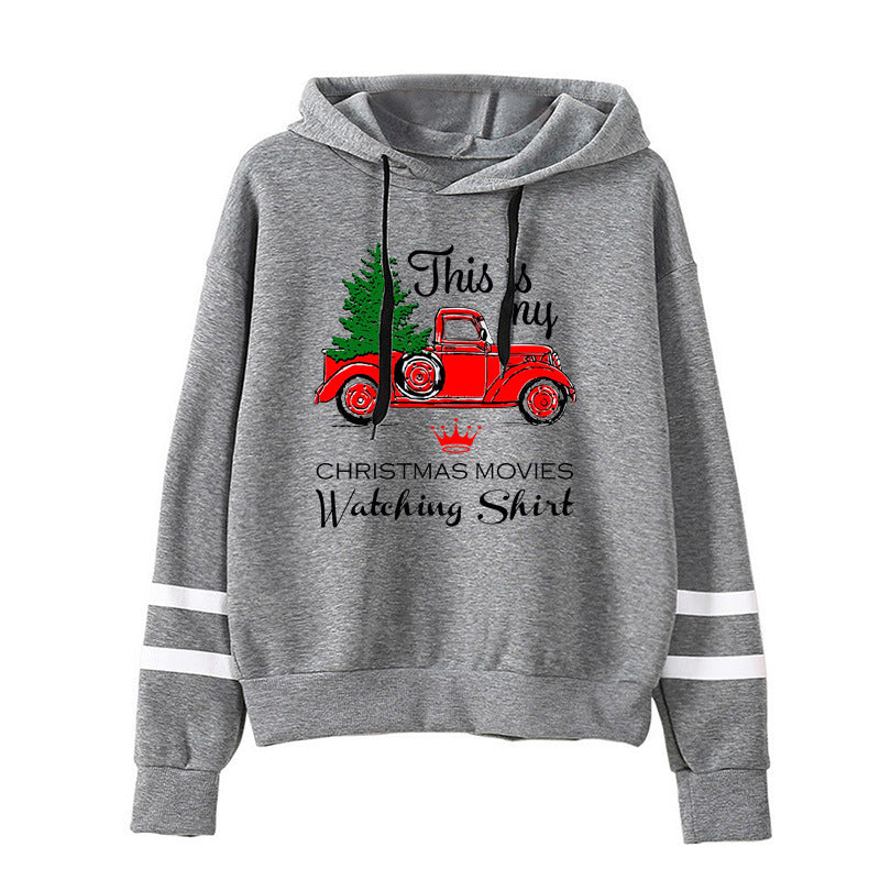Foreign Trade Cross-border Christmas This Is My Christmas Truck Printed Parallel Bars Sweatshirt Women's Jacket