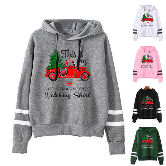 Foreign Trade Cross-border Christmas This Is My Christmas Truck Printed Parallel Bars Sweatshirt Women's Jacket