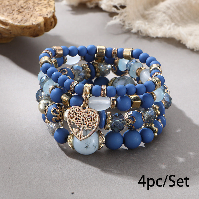 European and American Cross-Border Hot-Selling New Bohemian Bracelets Creative Tassel Multi-Layer Beaded Bracelets Fashion Jewelry