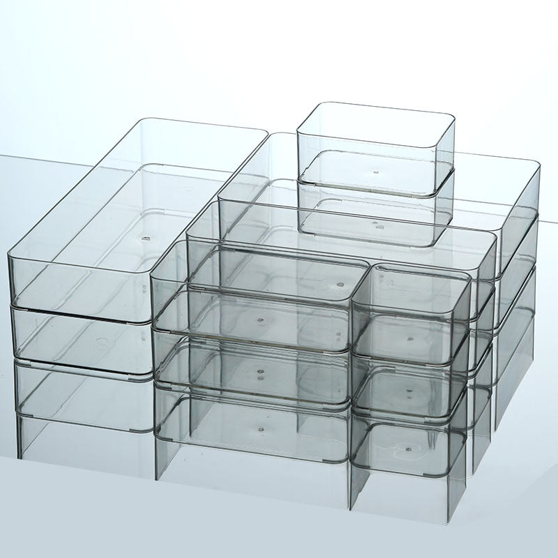 Simple Storage Box Transparent Acrylic Narrow Long Rectangular Mirror Cabinet Cosmetic Stationery Pen Kitchen Chopsticks Box
