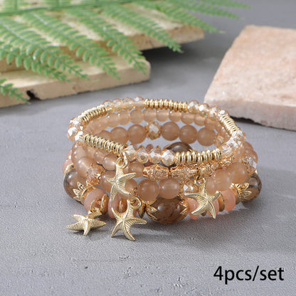 European and American Cross-Border Hot-Selling New Bohemian Bracelets Creative Tassel Multi-Layer Beaded Bracelets Fashion Jewelry