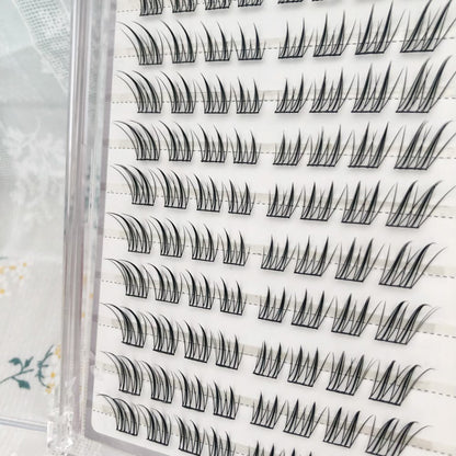 Yingmeijia Eyelashes Glue-Free Ten Rows of Jade-Faced Little Fox False Eyelashes Ancient Style Natural Thick Oblique Flying Segmented Pure Lust Style