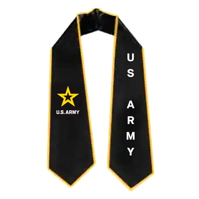 Factory Direct Sales Graduation Season Ribbon Ceremonial Shoulder Strap Solid Color Graduation Ceremonial Ribbon Honor Award Shawl Tassel Gold Stamping