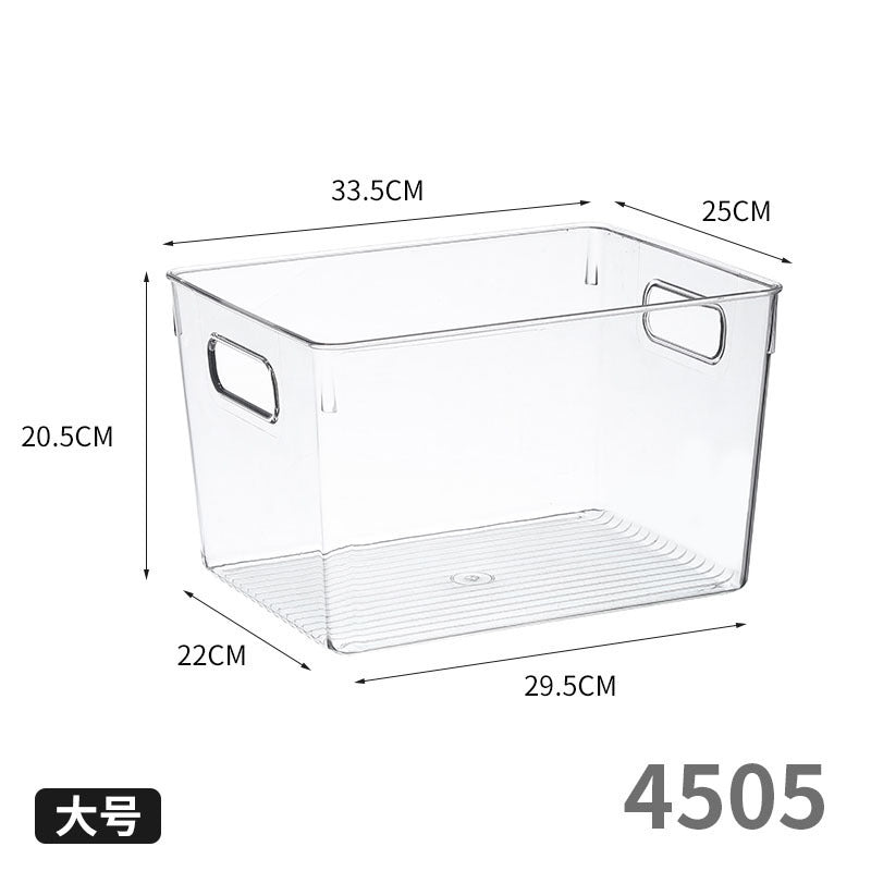 Desktop Storage Box with Lid Flip-Top Rectangular Transparent Acrylic Storage Box Kitchen Cosmetics Sundry Work Station