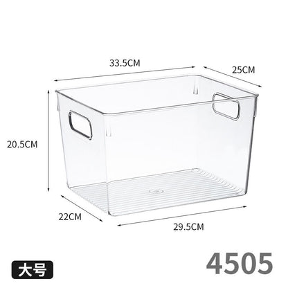 Desktop Storage Box with Lid Flip-Top Rectangular Transparent Acrylic Storage Box Kitchen Cosmetics Sundry Work Station