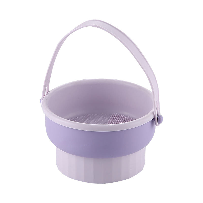 Makeup Brush Cleaning Bowl Cleaning Box Silicone Beauty Egg Cleaning Set Scrubbing Bowl Storage Rack Drying Tool Set