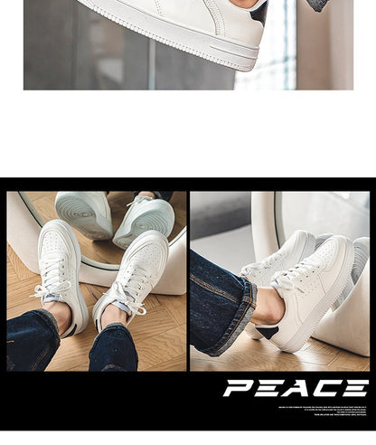 White Shoes Men's Summer Breathable Youth Casual All-match Men's Shoes 2024 New Student Pure White Sports Shoes