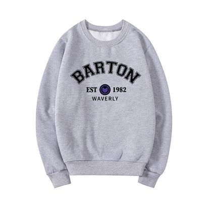 Autumn and Winter Sweatshirt for Women Thickened Letter Printed Round Neck Sweatshirt Plus Thin Velvet Sweatshirt for Women Casual Loose