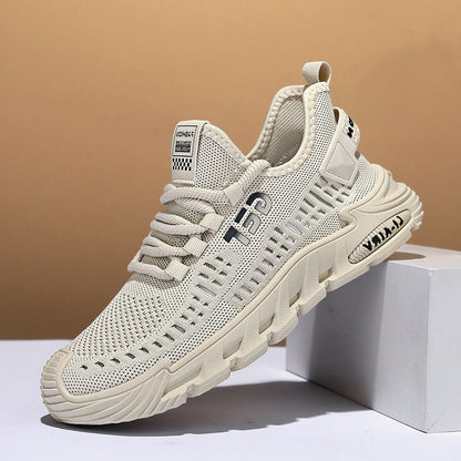 Hollow-Out Leather Shoes for Men, Summer Breathable Soft Leather Low-Top Business Casual Versatile Slip-On Perforated Dad Shoes