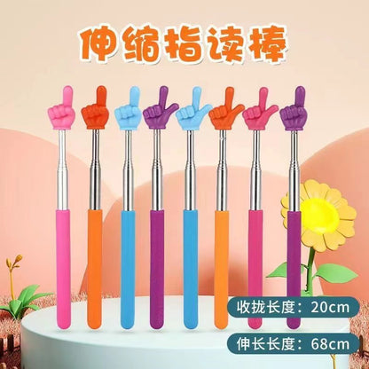 Telescopic Finger Reading Stick Reading Finger Reading Stick Finger Stick Reading Pointer Baton Teacher Teaching Stick Wholesale