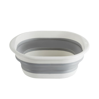 Portable Silicone Collapsible Washbasin Vegetable Washing Basin Student Dormitory Plastic Foot Soaking Foot Washing Basin Household Multi-purpose Basin