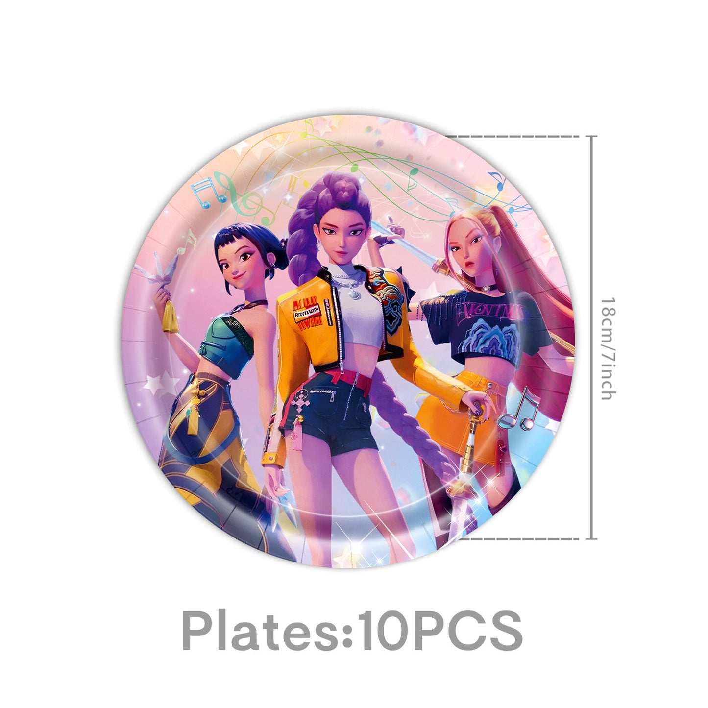 Amazon's New Pop Hunter Witch Group Theme Birthday Party Supplies Set Paper Plate Tissue Tablecloth Decoration