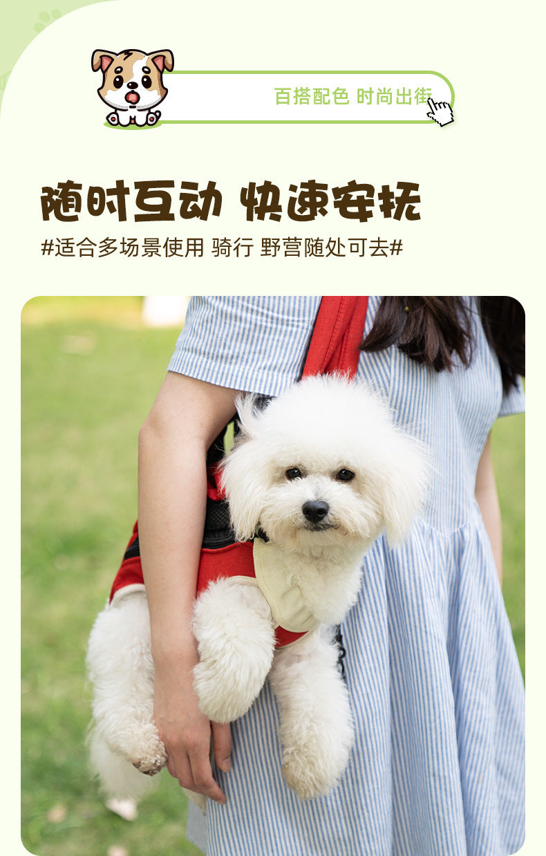 DONOYOYO Pet Carrier Portable Backpack for Dogs and Cats, Hemp-Cotton Chest Four-Legged Carrier Wholesale