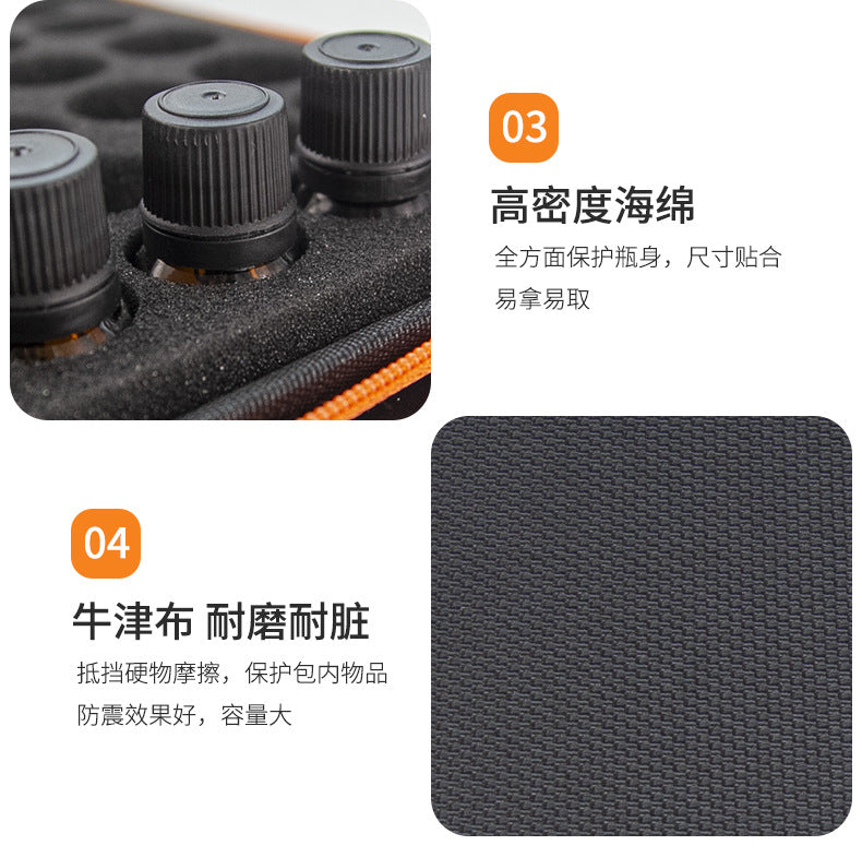 Wholesale 30/60 10ml portable EVA essential oil bag portable large capacity shockproof essential oil bottle storage bag