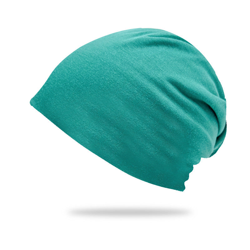 Cross-Border New Style Solid Color Slouchy Beanie, Popular Double-Layer Pullover Hat, Thin Postpartum Hat, Cold Weather Hat Wholesale
