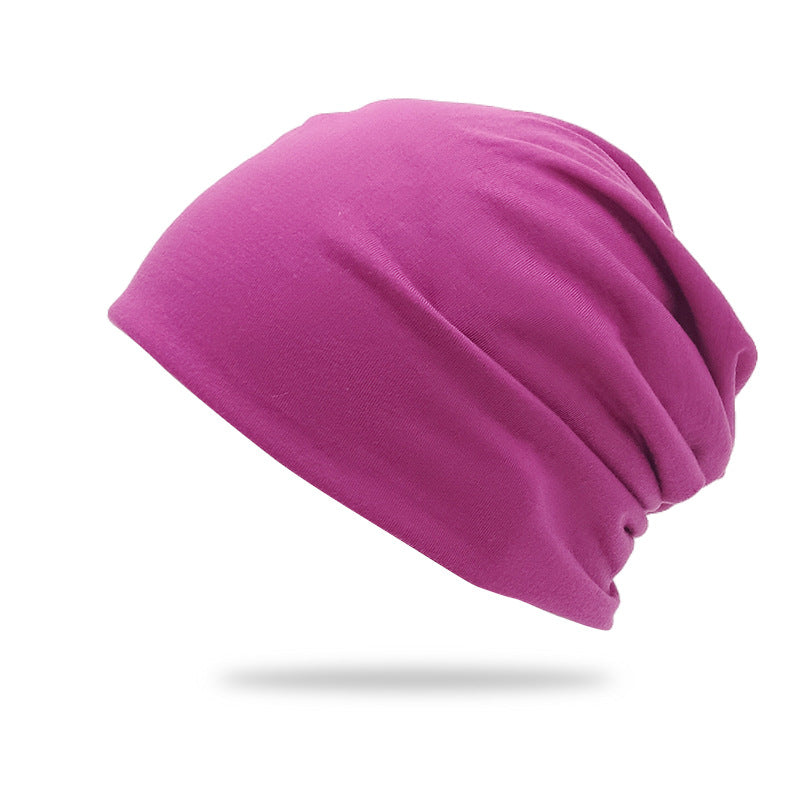 Cross-Border New Style Solid Color Slouchy Beanie, Popular Double-Layer Pullover Hat, Thin Postpartum Hat, Cold Weather Hat Wholesale