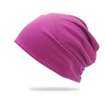 Cross-Border New Style Solid Color Slouchy Beanie, Popular Double-Layer Pullover Hat, Thin Postpartum Hat, Cold Weather Hat Wholesale