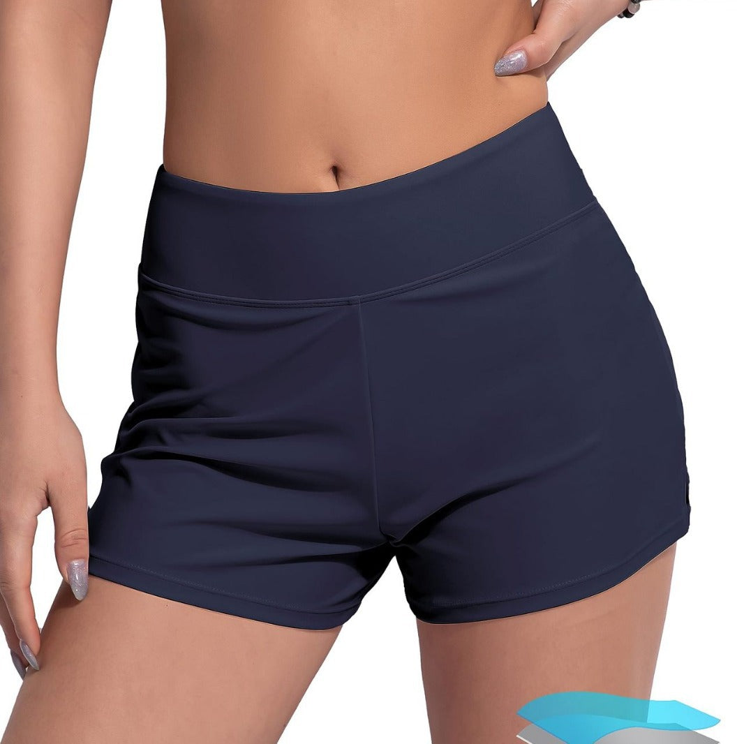 Summer Bag Hip Slim-fit Elastic Yoga Fitness Sports Beach Swimming Flat Angle Menstrual Pants with Briefs