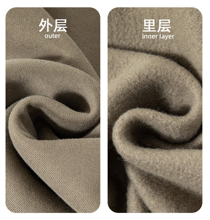 Cai Xiang Island Men's Clothing | Autumn and Winter 350g Dopamine Fleece Oversized Loose Trendy Brand Men's Sweatshirt and Pants Set
