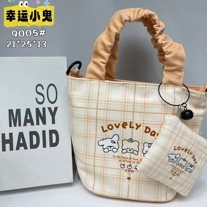 New Girls Handbag Storage Bag Cute Lunch Box Bag Handbag Mother Bag Korean Cartoon Bag Hand Bag