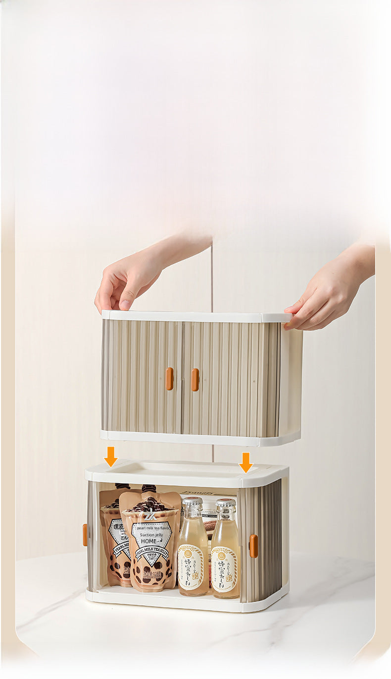 Yeya Simple and Creative Desktop Organizing Cosmetics Storage Box Living Room Entrance Desk Can Be Stacked with Makeup Storage
