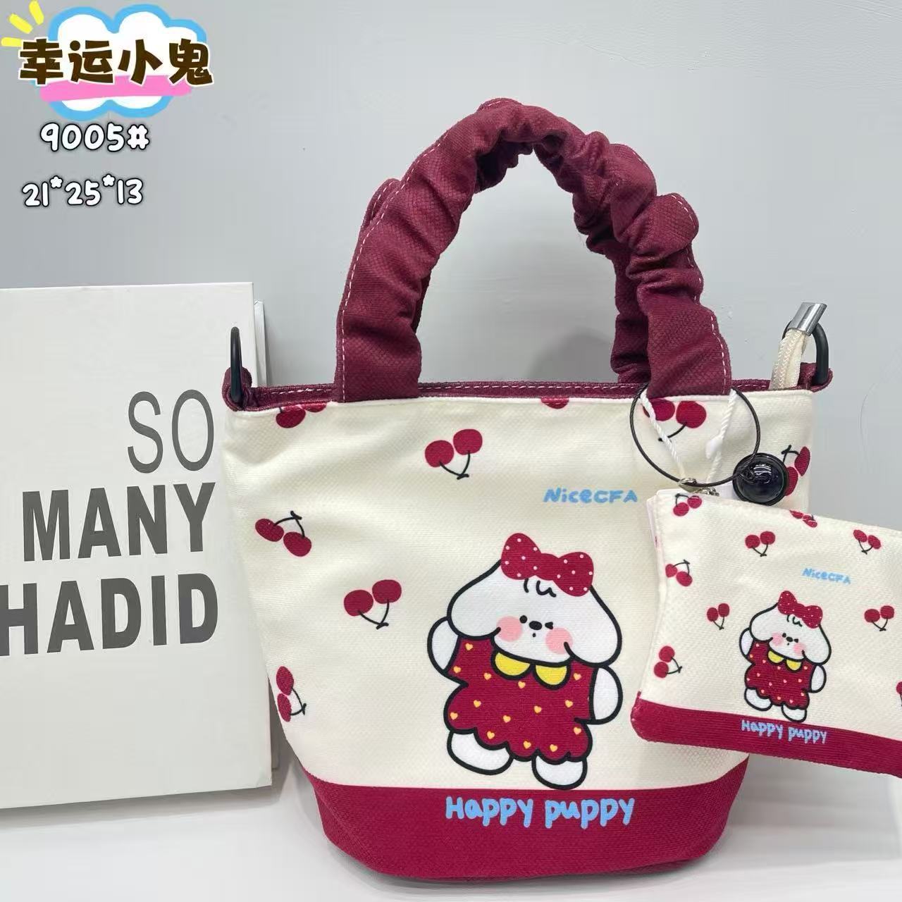 In-Stock New Small Cloth Bag Ins Cute Cartoon Women's Summer Cloth Bag Handbag Casual Tote Bag Upgrade