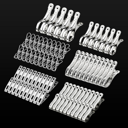 huazhen Stainless Steel Clip Spring Clip Quilt Clip Opening Windproof Clip Clothes Clip Hosiery Rack Drying Quilt Clip Fishtail Clip