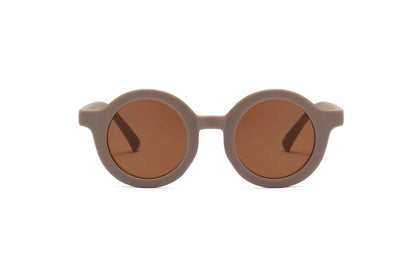2023Ins Kidsren's Sunglasses Retro Boys and Girls Kidsren's Sunglasses Ready-Made Baby Round Frame Sunglasses