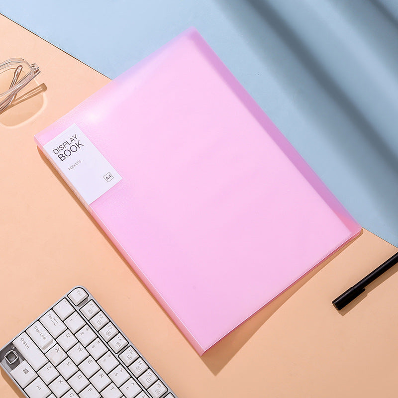 Transparent Multi-Layer Loose-Leaf A4 Folder Pp Student Certificate and Test Paper Storage Book File Folder for Pregnancy Check-Up and Music Score Storage